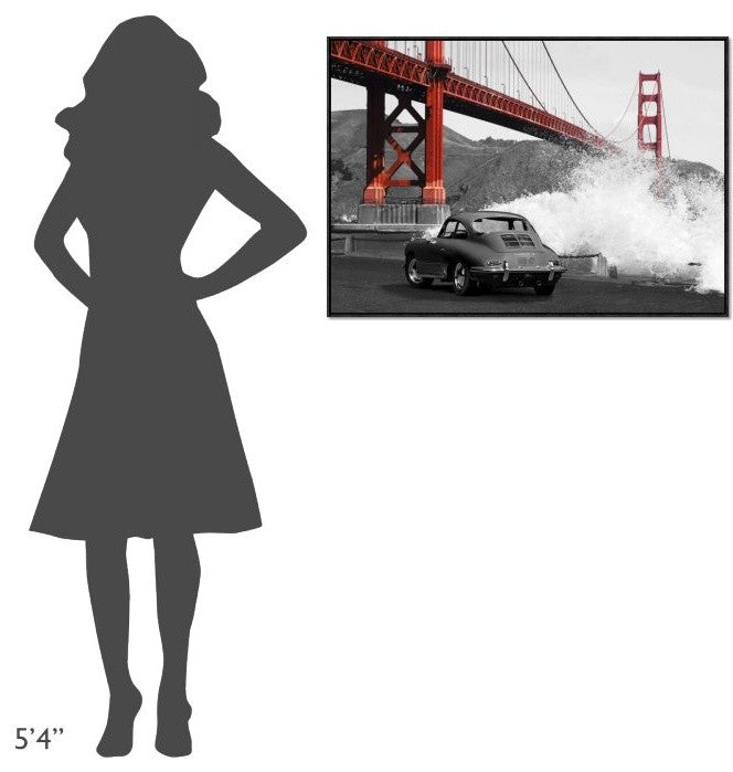 "Under the Golden Gate Bridge, San Francisco (BW)"  by Gasoline Images, 37x25"