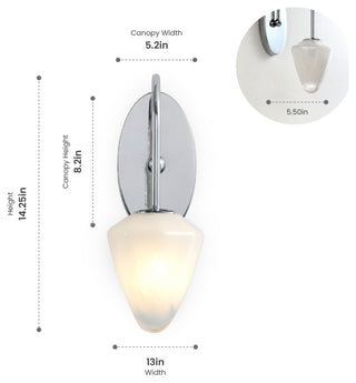 Nimbus 1 Light Wall Sconce Polished Nickle