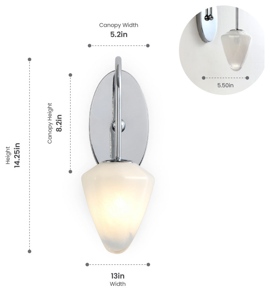 Nimbus 1 Light Wall Sconce Polished Nickle