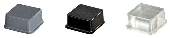 Square Adhesive Cabinet & Furniture Rubber Pads-BS04 .780"x.380"-25pcs, Black