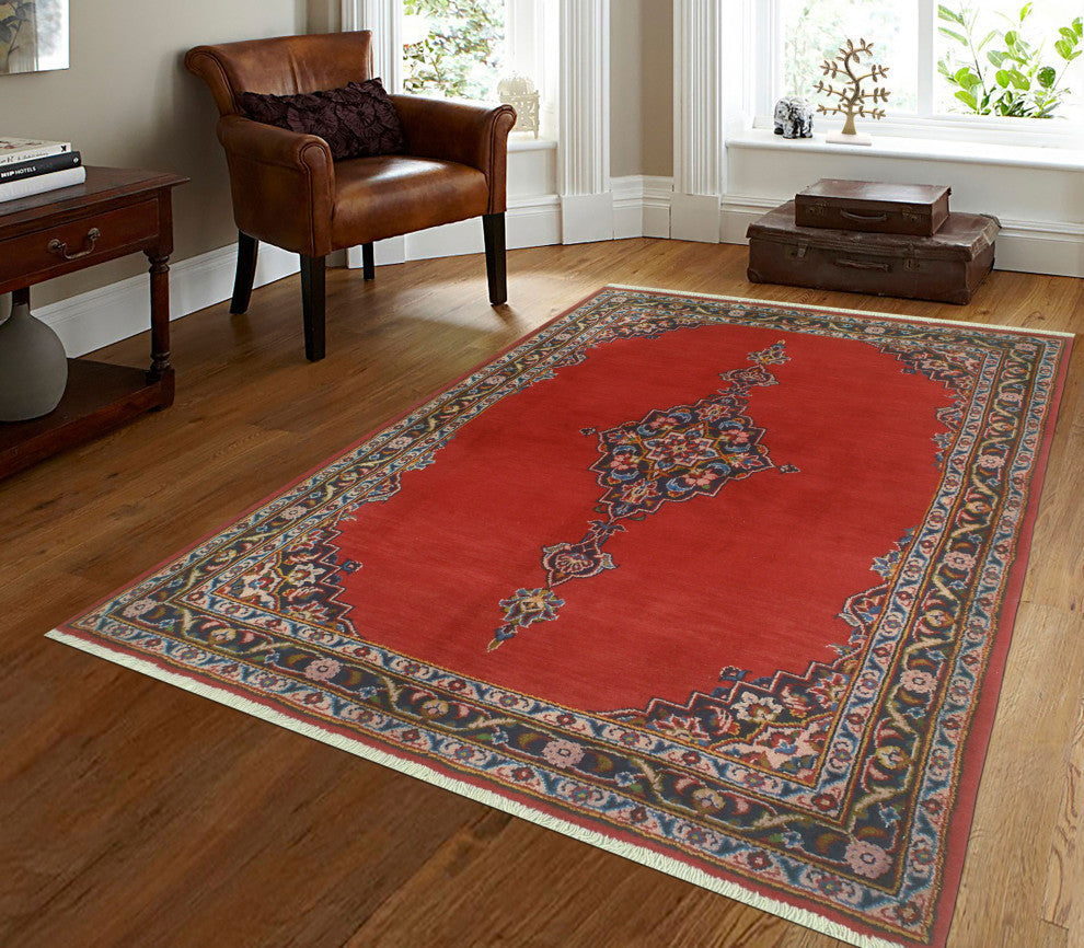 Fine Vintage Distressed Alfonso Rust/Charcoal Rug, 3'5x4'10