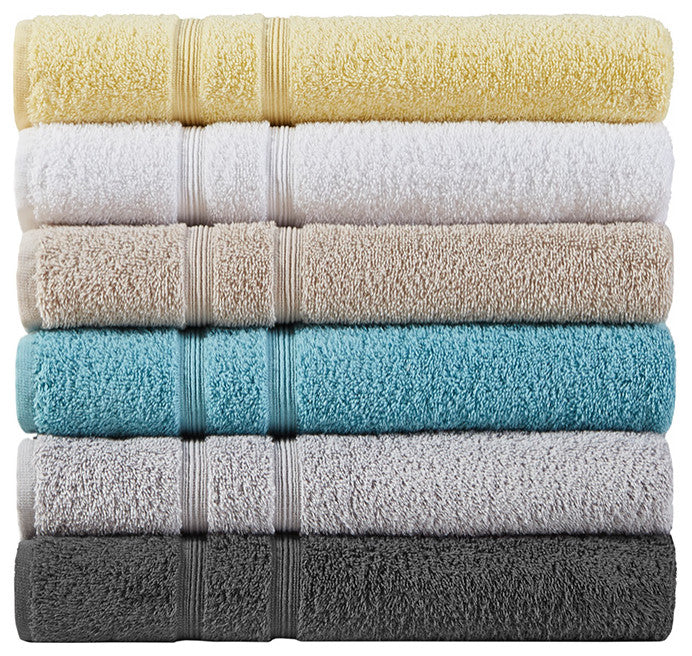 510 Design Aegean Turkish Cotton 500gsm 6-Piece Bathroom Towel Set, Yellow