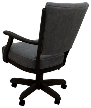 Dining Solid Wood Caster Chair on Wheels Classic, Northwest Elk Black