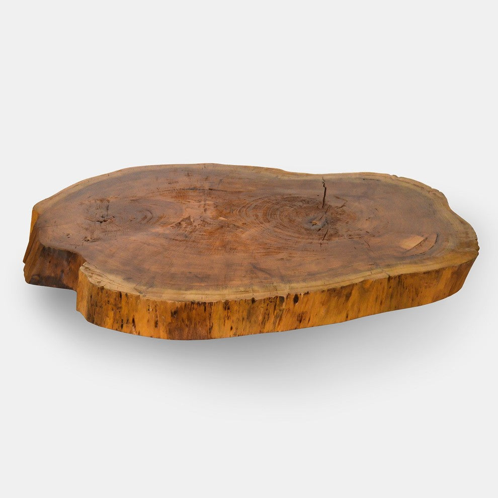 Vinhatico Crosscut Wood Coffee Table