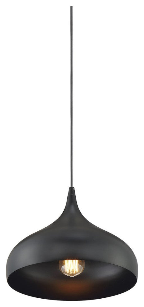 Savoy House Meridian 1 Light Pendant Matte Black