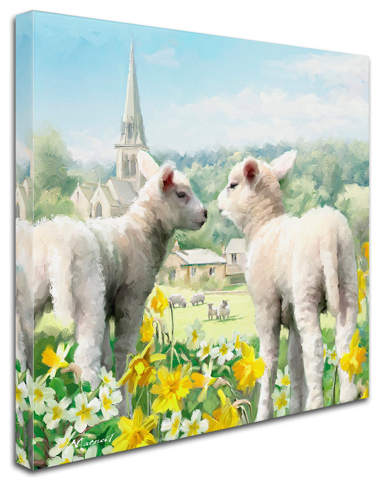 The Macneil Studio 'Easter Lambs' Canvas Art, 24"x24"