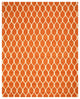 Orange Transitional Geometric Chain-Link Area Rug