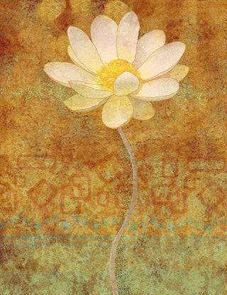 "White Lotus" Painting Print on Wrapped Canvas