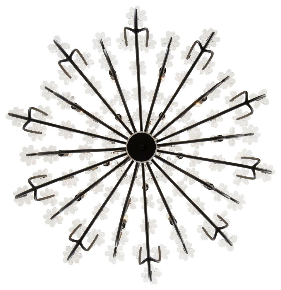 Wildflower 15-Lt Chandelier - Matte Black