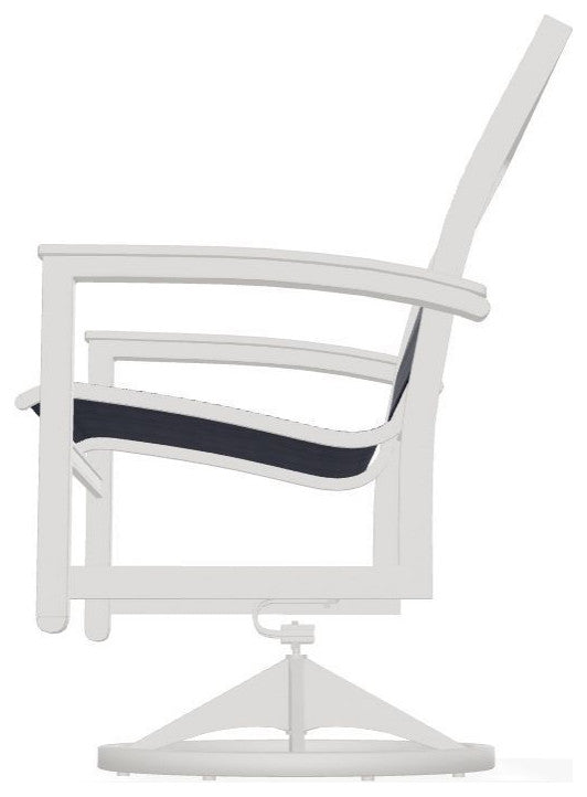 Bazza Sling Outdoor Swivel Rocker, Moments Navy/Snow