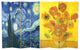 6' Tall Double Sided Works of Van Gogh Canvas Room Divider 4 Panel