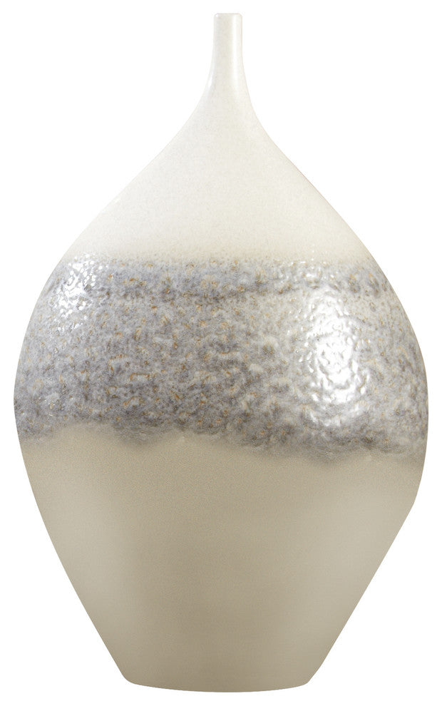 Cream Rises Vase, Wide, Small