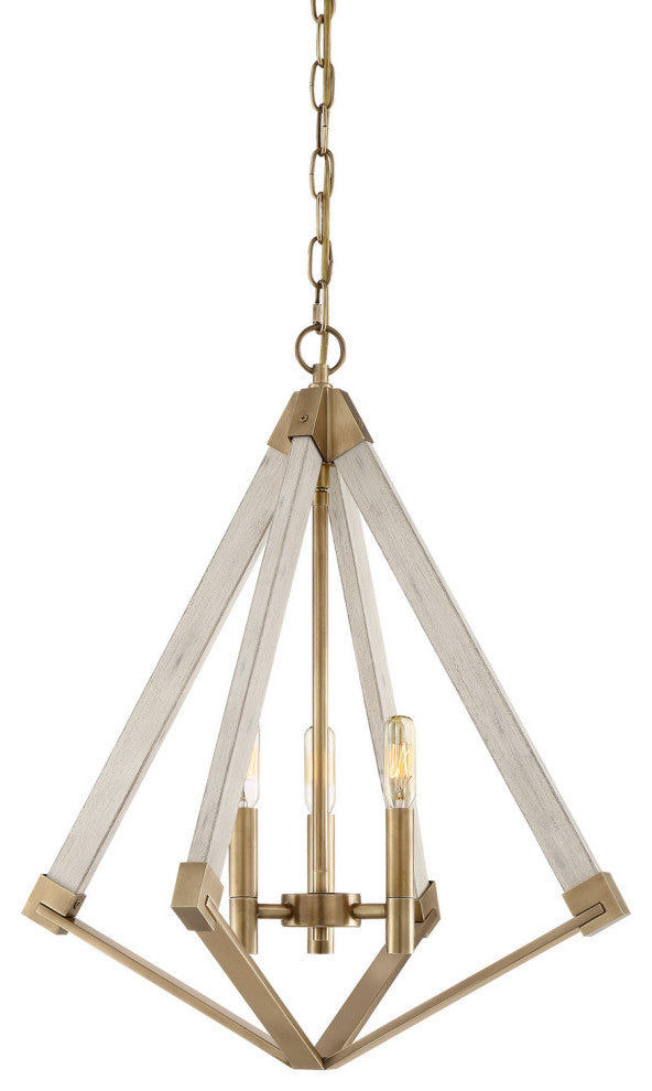 Viewpoint 3-Light Pendant, Weathered Brass
