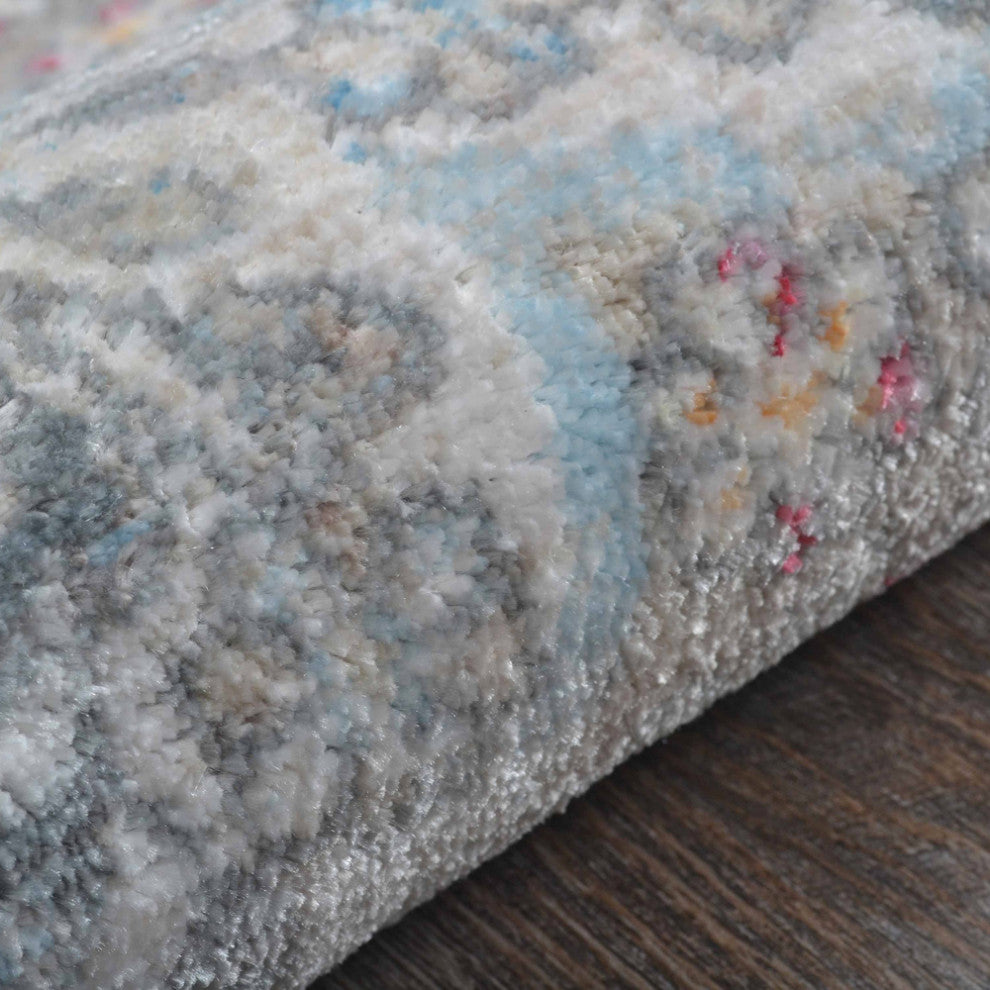 MACHINE MADE POLYESTER AREA RUGS  -Beige Black Color, Oriental ,Living room rug