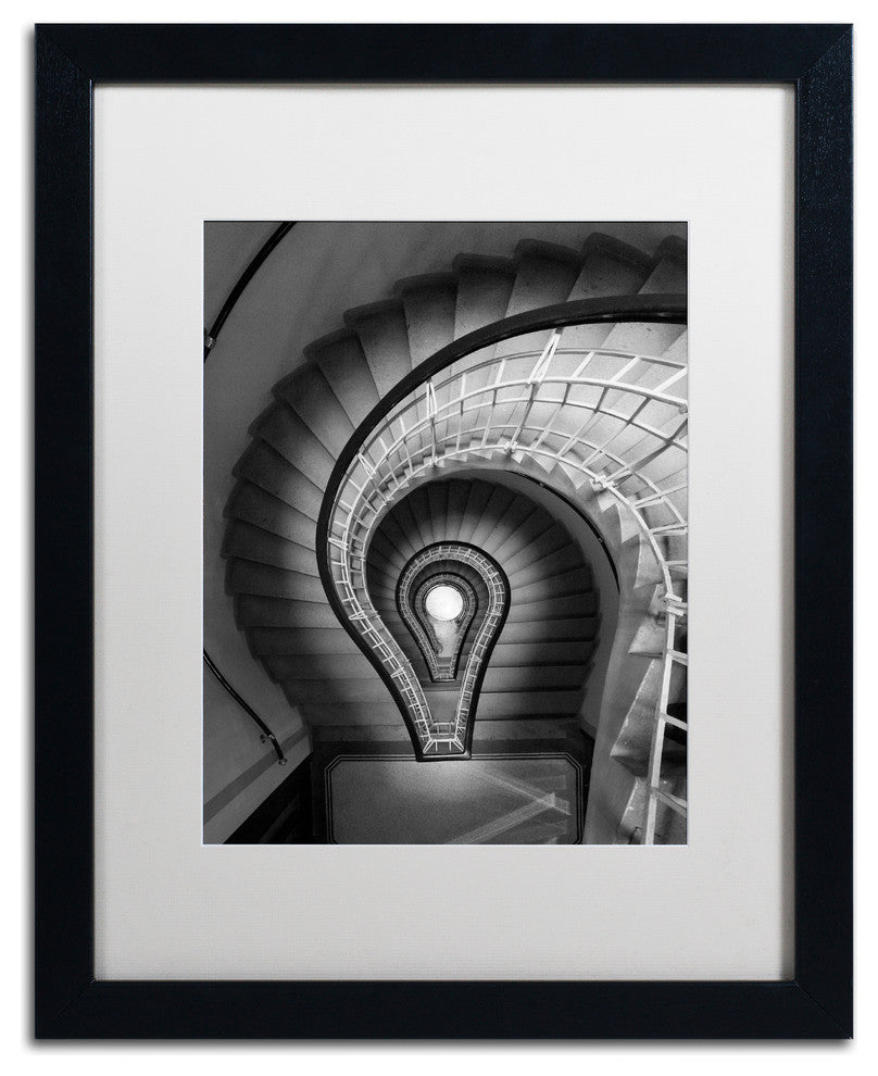 "I Have An Idea" Matted Framed Canvas Art by Moises Levy