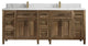 Santa Monica 84 Double Sink Bath Vanity in Graywashed Teak 1.5" Calacatta Laza