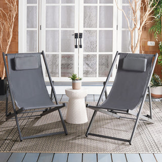 Safavieh Outdoor Camlin Set of 2 Sling Chairs Grey