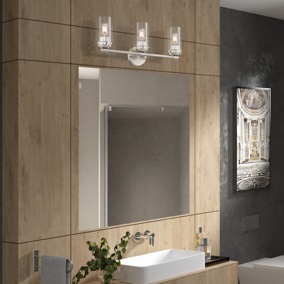 Whittier 3-Light Brushed Nickel Vanity Sconce