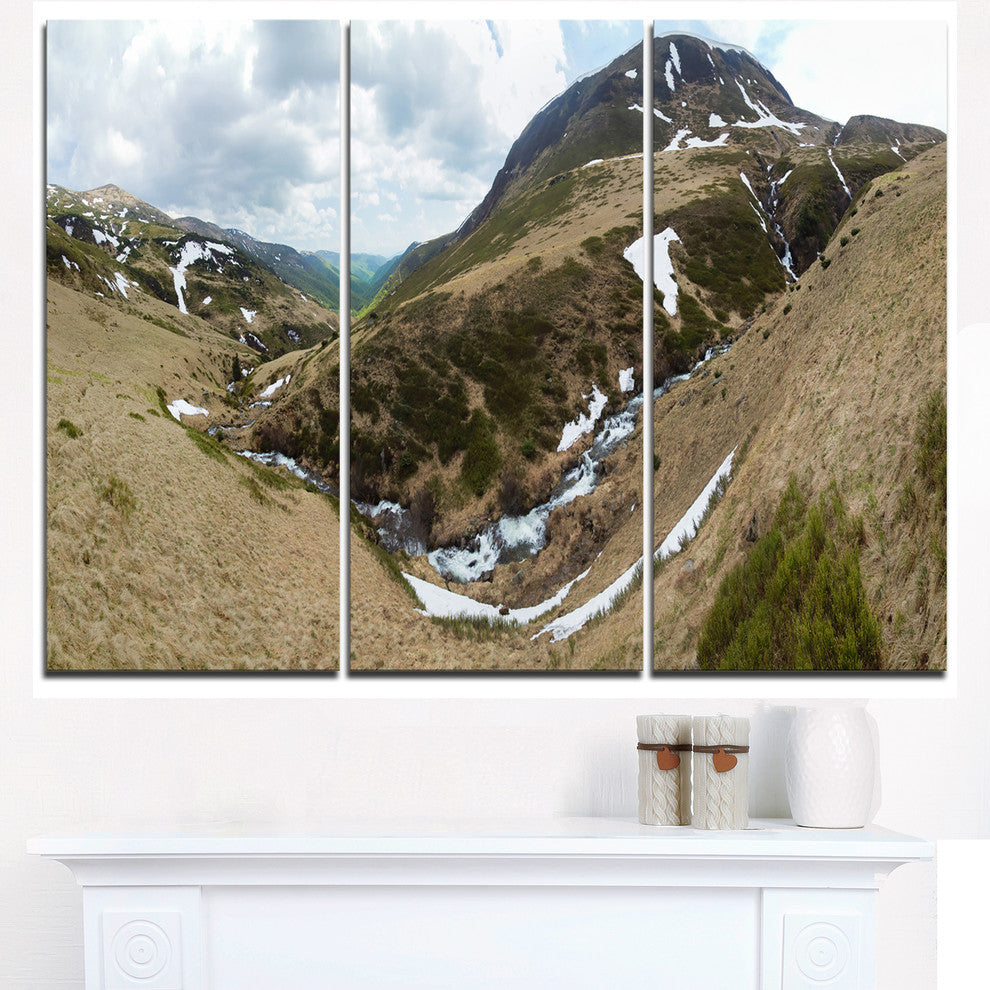 "Wild Sprint Mountain Panorama" Metal Wall Art, 3 Panels, 36"x28"