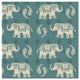 "Woodcut Elephant Pattern B" Digital Paper Print by Daphne Brissonnet, 20"x20"