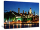 "Panoramic Quebec City at Night" Cityscape Canvas Photo Print, 20"x12"