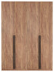 Lee Modern 2-Piece Wardrobe With 1 Rod, 4 Drawers & 5 Shelves, Golden Brown