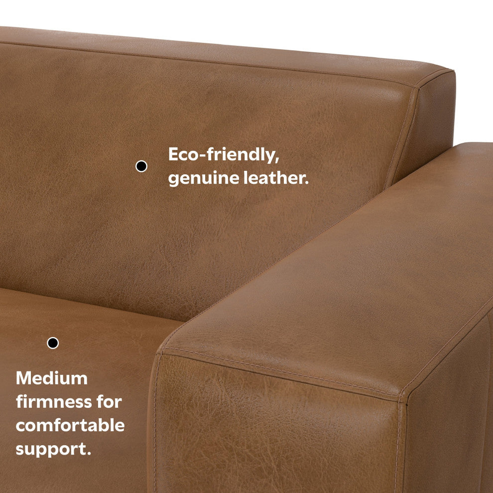 Rex Right-Arm Sofa Module in Genuine Leather