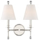 Crystorama Riverdale Two Light Wall Mount RIV-383-PN
