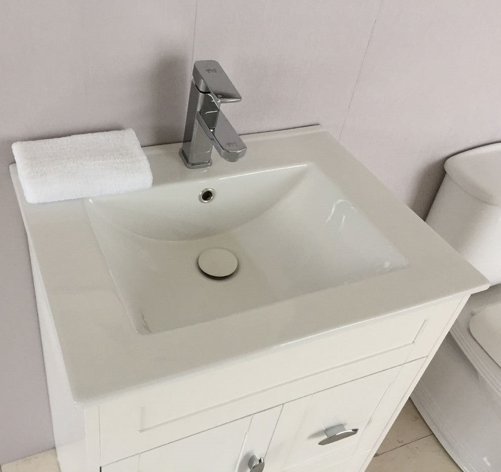 Maxwell Single-Sink Vanity, 24", White
