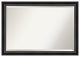 Grand Black Narrow Beveled Bathroom Wall Mirror - 40 x 28 in.