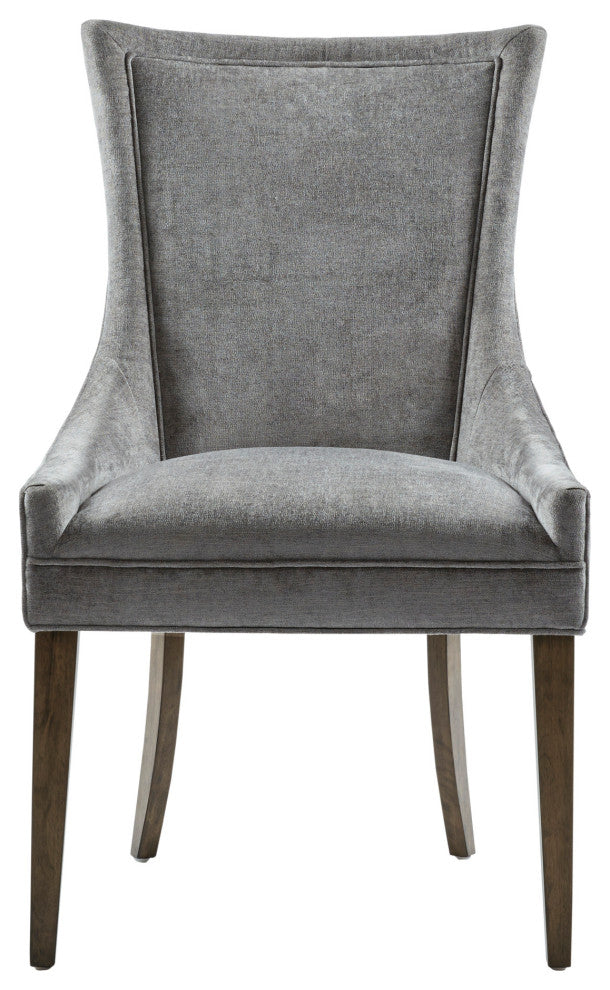 Madison Park Signature Ultra All-Over Welting, Dark Gray, Dining Chairs, Set of 2