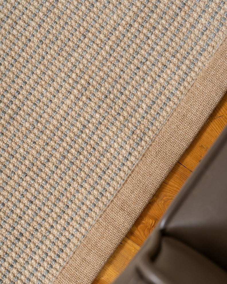 Natural Area Rugs 100% Recycled Fiber Secton Beige Grey PET Rug, 6' X 9'