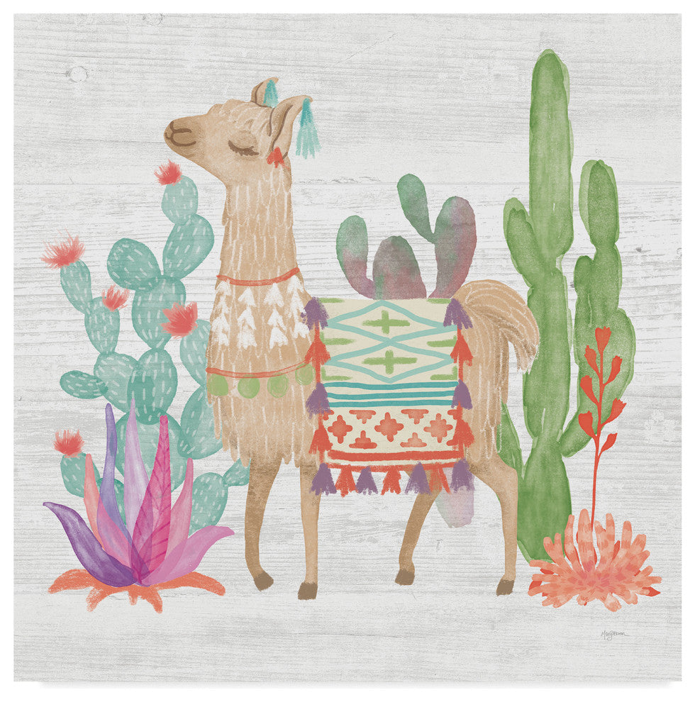 Mary Urban ''Lovely Llamas Iv'' Canvas Art, 35"x35"