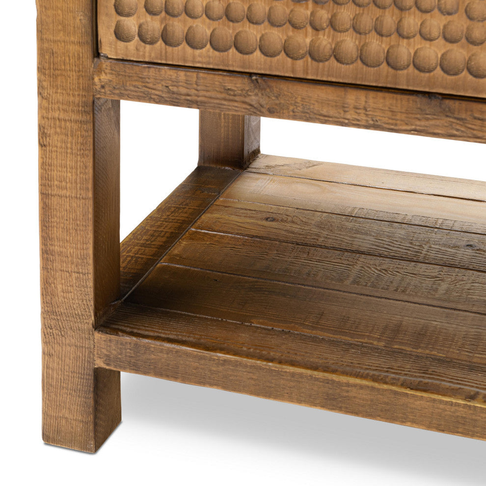 Osiris 4-Door Reclaimed Pine Wood Buffet Sideboard by Kosas Home