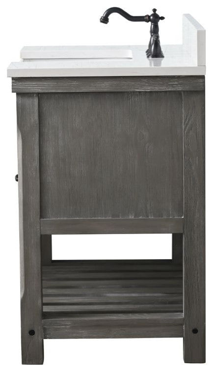 Wesley 36" Bathroom Vanity, Weathered Gray