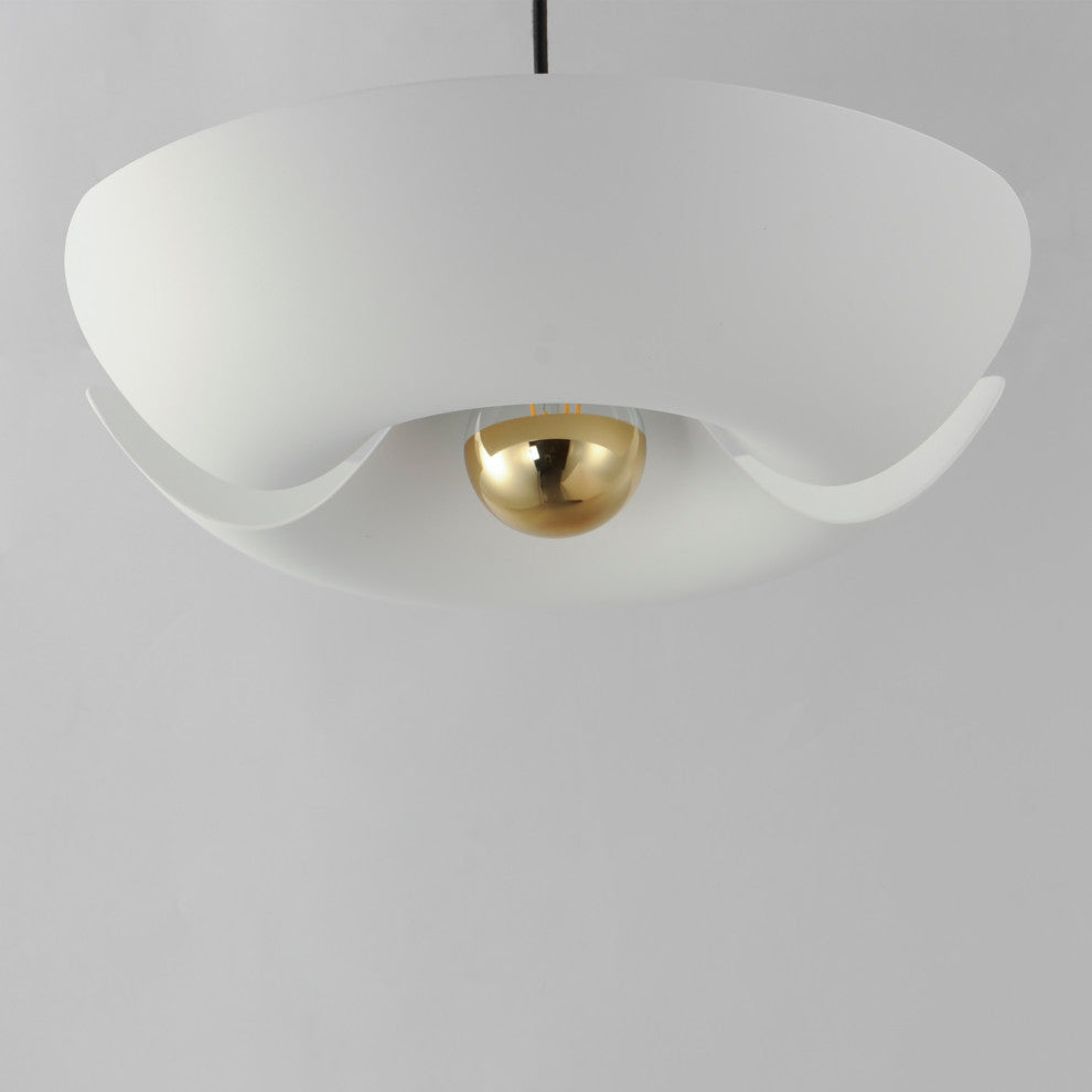 Maxim 11392 Poppy 18"W LED Pendant - Silver Gold / Satin Brass