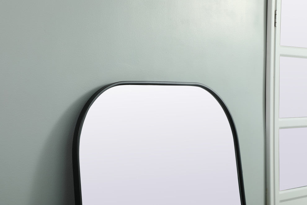 Metal Frame Arch Full Length Mirror 35X72 Inch, Black