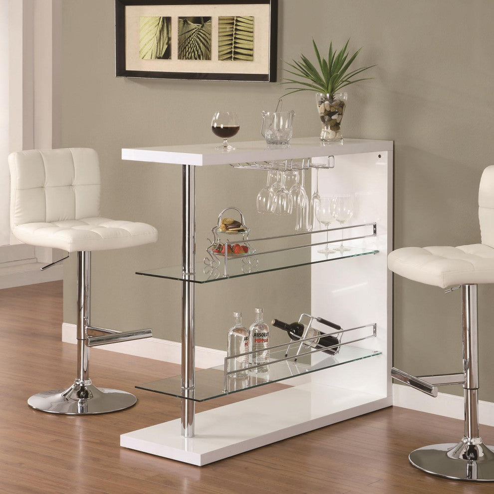 Coaster Rectangular Bar Unit in White