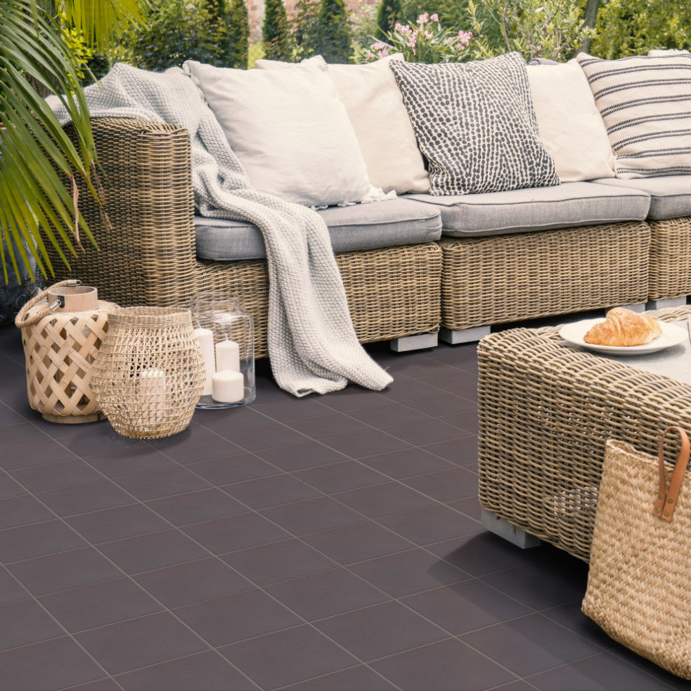 Quarry Black Ceramic Floor and Wall Tile