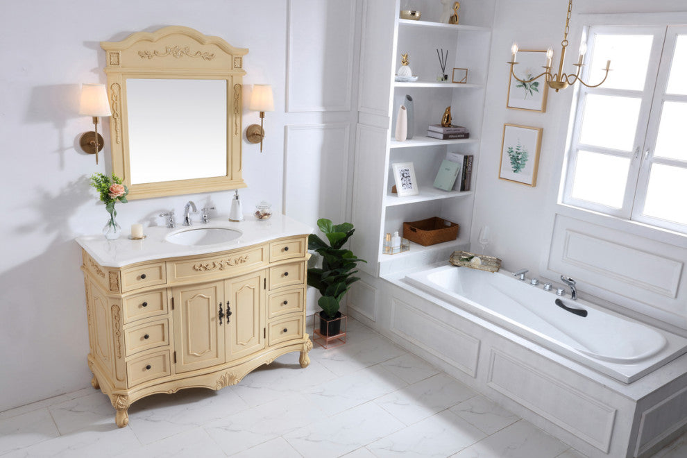 48" Single Bathroom Vanity, Vintage Mint