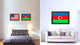 Azerbaijan Country Flag Canvas Print, 21"x30"