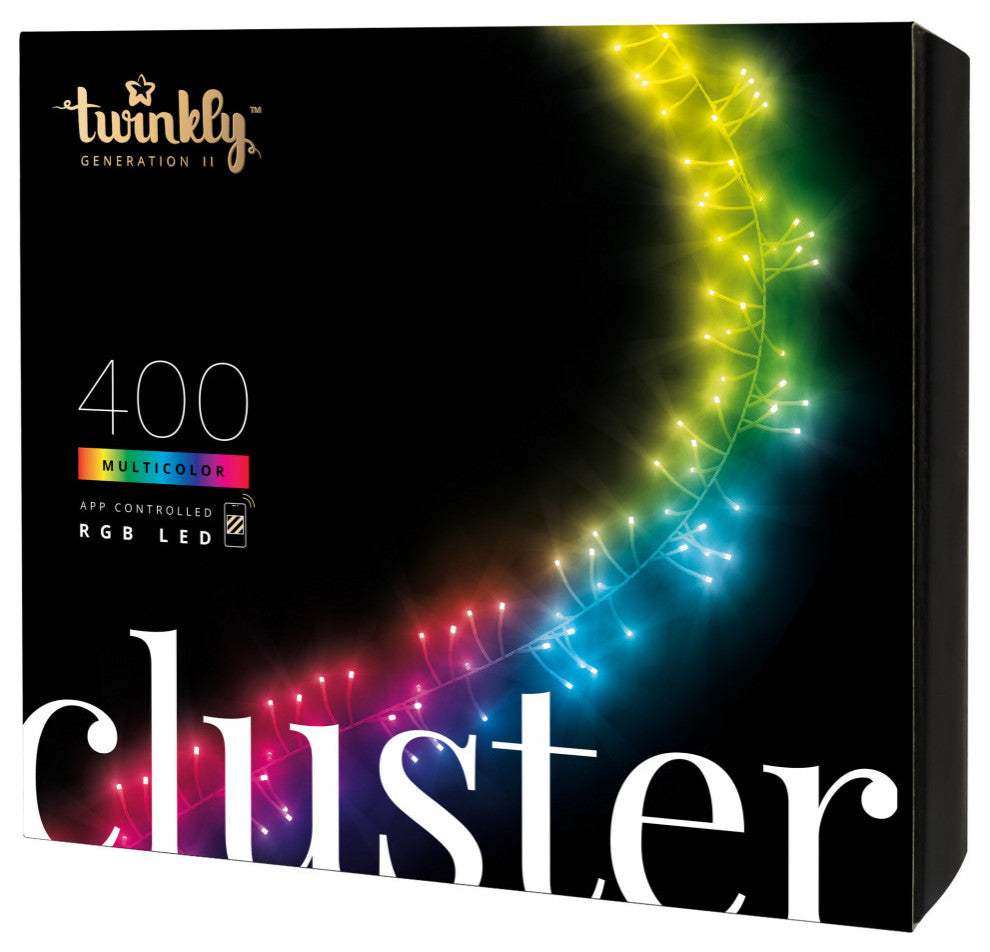 Twinkly TWC400STP-GUS App Controlled Cluster Light with 400 RGB LED Bulbs