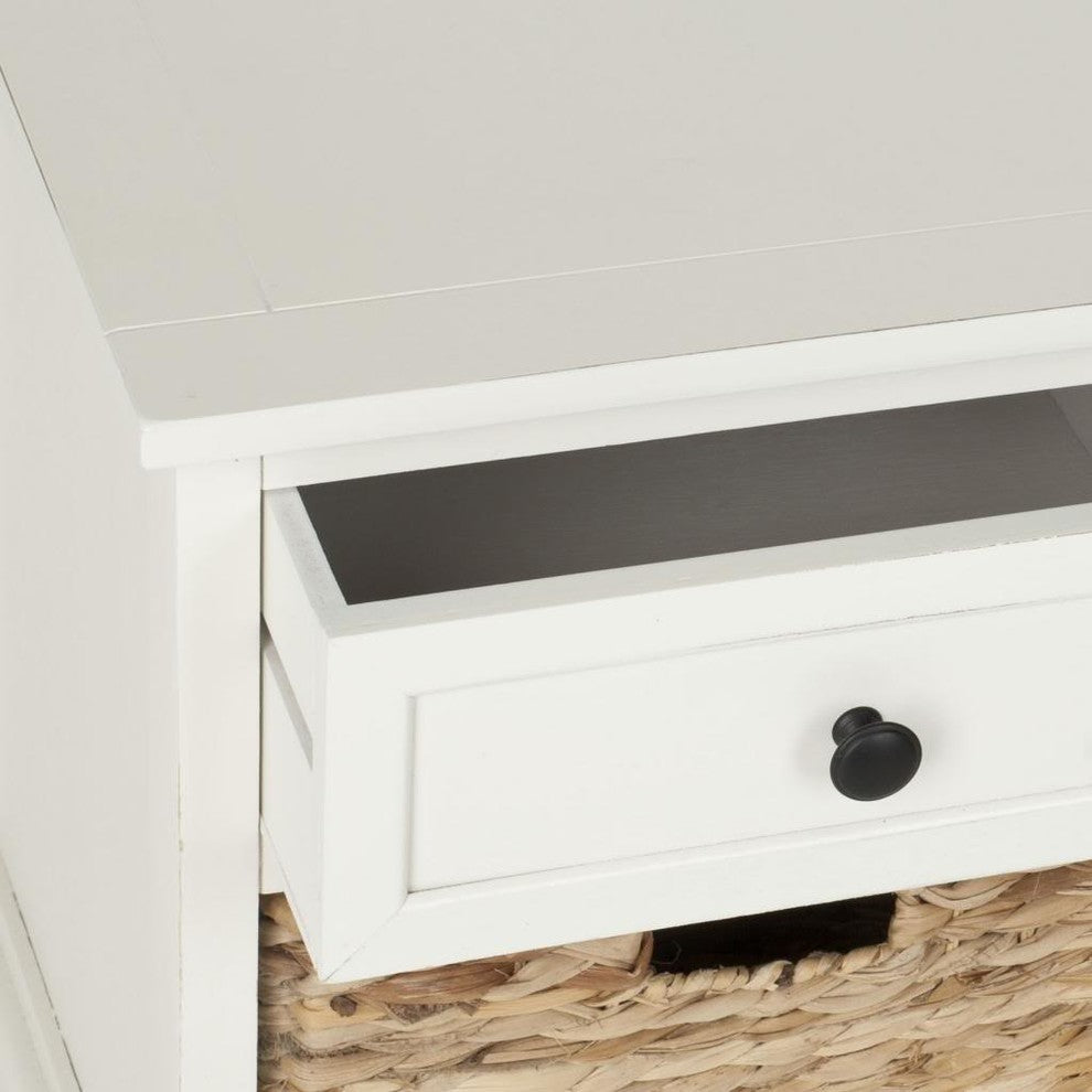 Safavieh Damien 3-Drawer Storage Bench, Distressed Cream