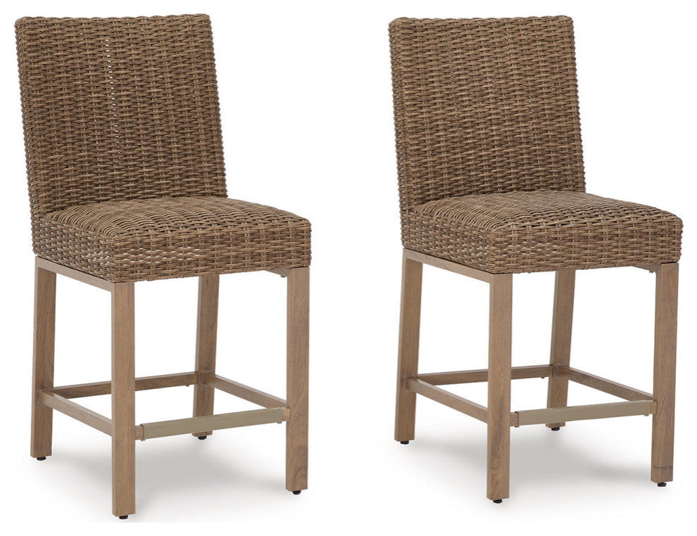 Walton Bridge Driftwood Outdoor Bar Stool, Set of 2