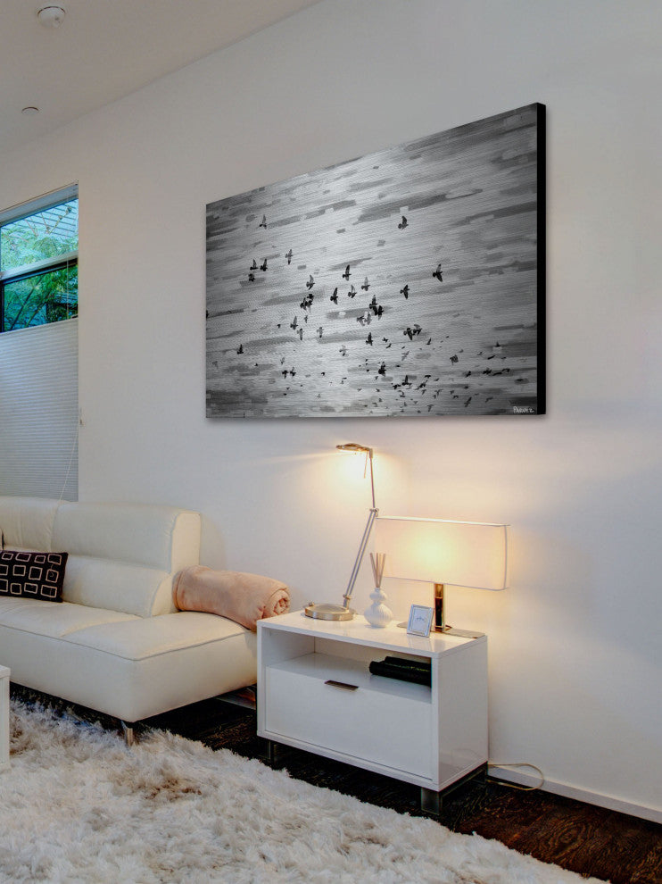 "Birds in Flight" Print on Brushed Aluminum, 60"x40"