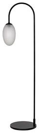 Swan Floor Lamp, Black Steel