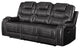 Benzara BM251077 Motion Sofa, Leatherette Upholstery/Diamond Tufts, Dark Gray