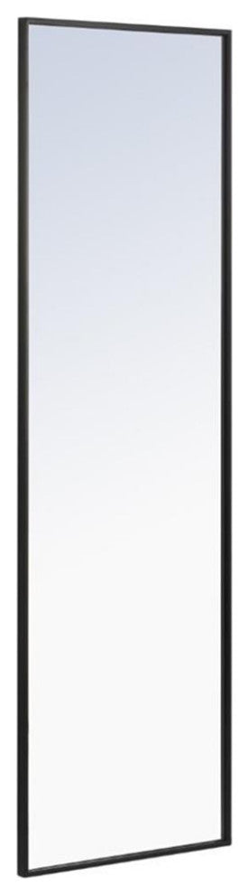 Elegant Decor Monet 60" x 18" Rectangle Metal Frame Mirror in Black
