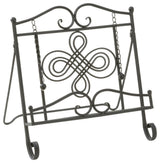 Metal Swirls Cookbook Stand, Black