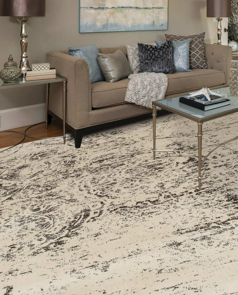 Karelia Weathered Block Mushroom 5'3"x7'7" Area Rug